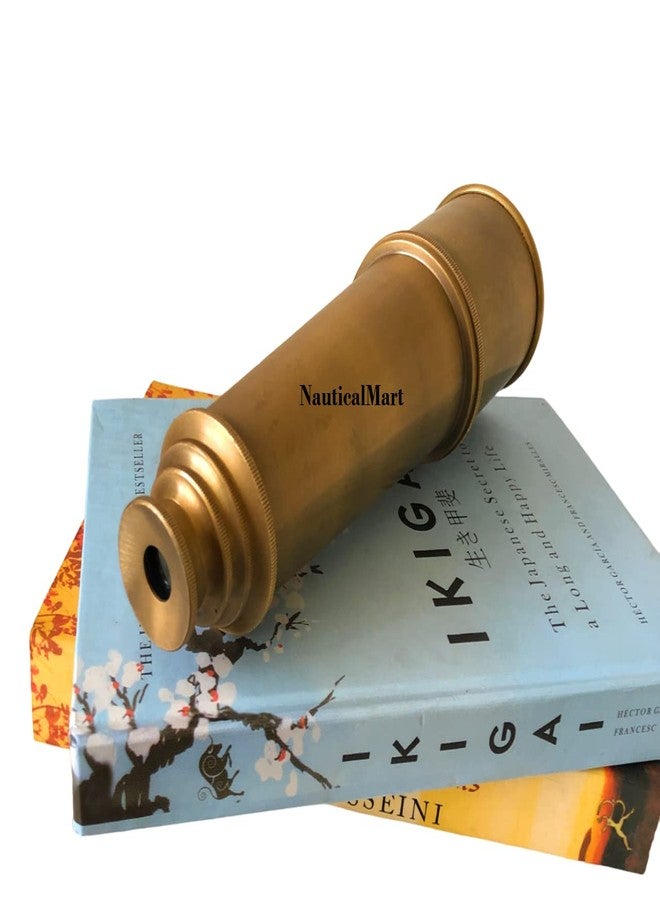 NauticalMart Handmade Spyglass 18 Inch - Maritime Brass Telescope with Extendable Sun Visor, Perfect for Hiking, Bird Watching, and Nautical Decor - A Collectible for Role Playing Enthusiasts - Image 3