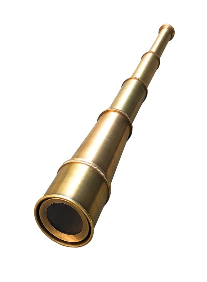 NauticalMart Handmade Spyglass 18 Inch - Maritime Brass Telescope with Extendable Sun Visor, Perfect for Hiking, Bird Watching, and Nautical Decor - A Collectible for Role Playing Enthusiasts - Image 1