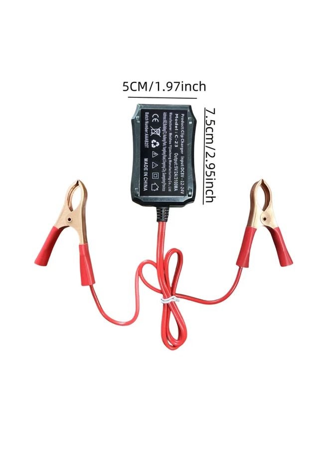 محول طاقة شاحن بطارية 24 فولت مع مشبك و3 منافذ USB للسيارة والدراجة النارية - Image 3