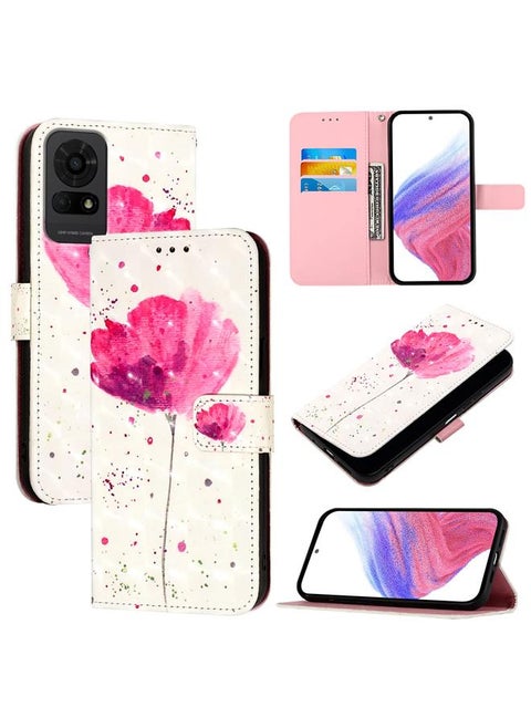 For TCL 50 LE 5G 3D Painting Horizontal Flip Leather Phone Case(Flower)