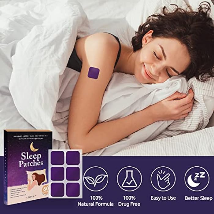 ASHANIA Sleep Patches, Sleep Patches for Adults, Upgraded Sleep Patches Set, Easy to Apply and Comfortable, Premium Ingredients, for Men and Women (60 Patches) - Image 4