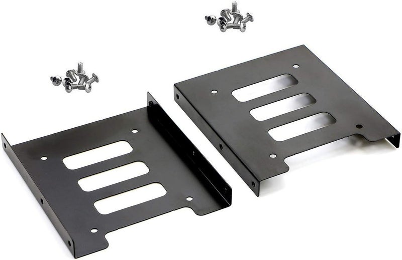 Saisn HDD SSD Mounting Bracket 2.5 to 3.5 Adapter Hard Drive Holder (Single Drive, Pack of 2) - Image 1