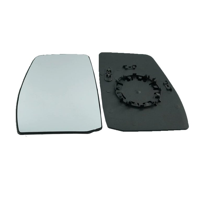 Generic Springs AutoMoto Door Wing Mirror Glass Fits to Ford Transit Custom Reg 2014 to 2022 | Heated Base Plate LEFT (UK Passenger Side) | OEM Quality Side View Van Wing Mirror Repalcement  - Image 1