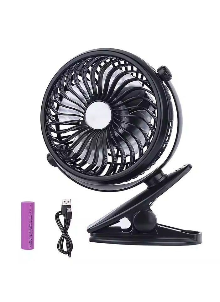 Portable Noiseless Desk Fan, Small and Compact Desk Fan with 3 Speeds (Color: Pink)