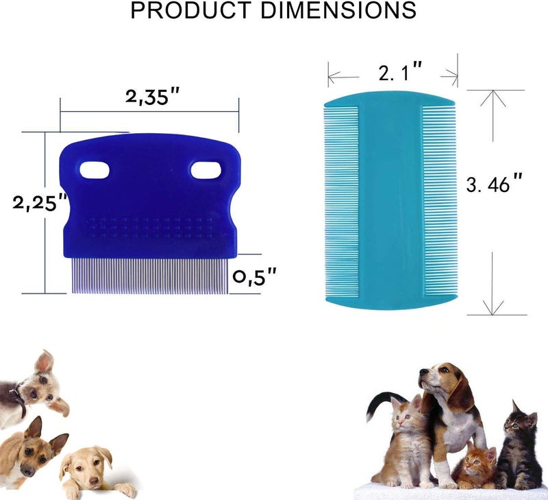 ZYOUNG 3 Pcs Pet Comb Tear Stain Remover Combs for Dogs, Dog Comb - Image 2