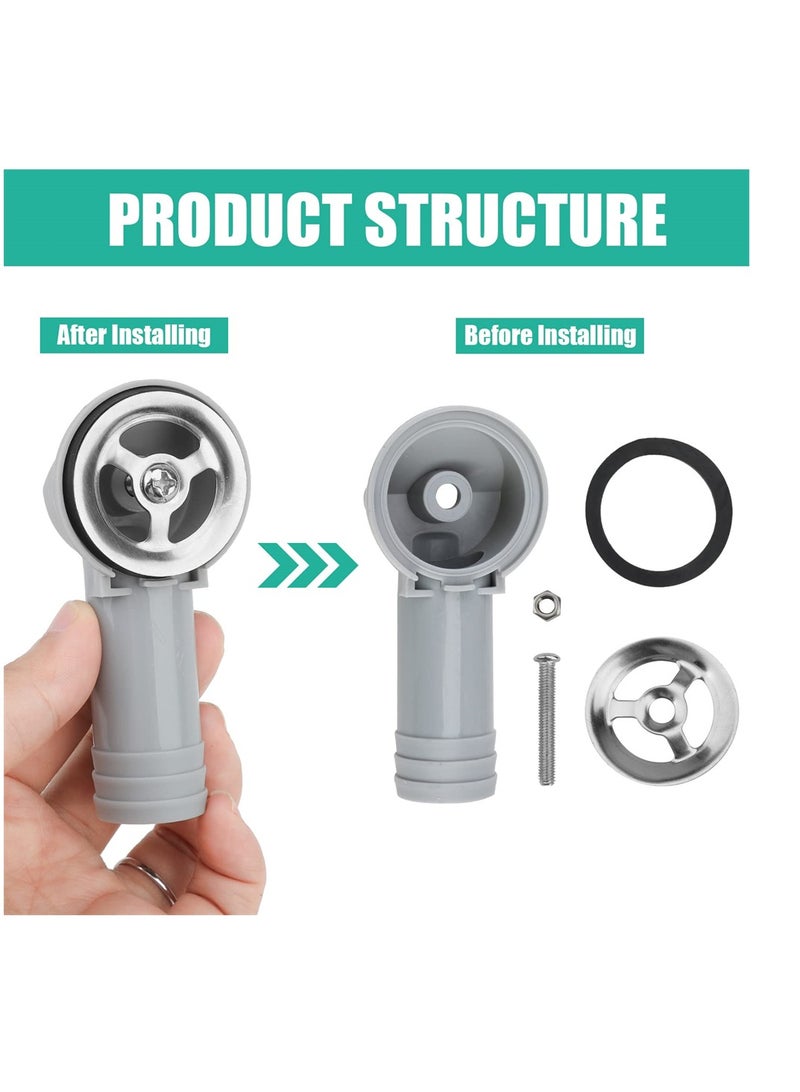 إكسفور 2 قطعة أنبوب تجاوز الحوض للحمام والمطبخ حوض فني، أغطية فتحة تصريف مقاومة للصرف قطع غيار مرتبة - Image 2