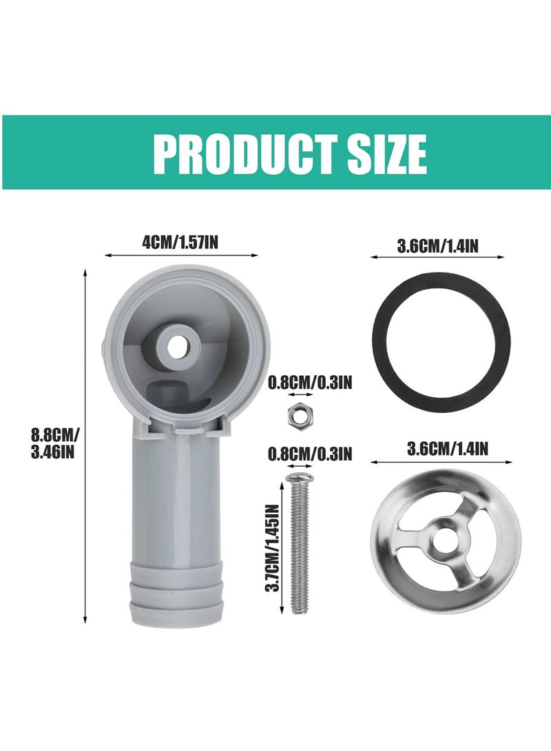 إكسفور 2 قطعة أنبوب تجاوز الحوض للحمام والمطبخ حوض فني، أغطية فتحة تصريف مقاومة للصرف قطع غيار مرتبة - Image 4