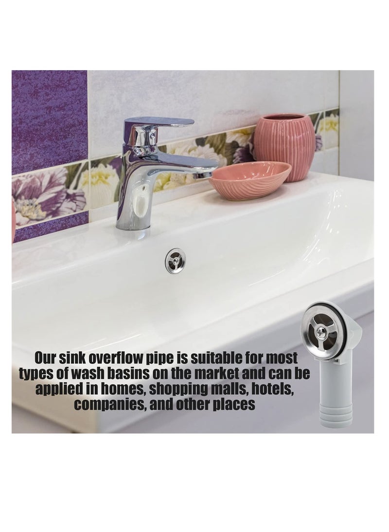 إكسفور 2 قطعة أنبوب تجاوز الحوض للحمام والمطبخ حوض فني، أغطية فتحة تصريف مقاومة للصرف قطع غيار مرتبة - Image 5