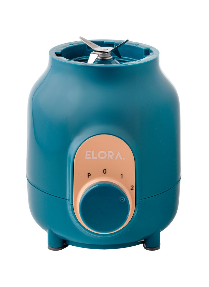 ELORA - 2 In 1 Blender With 3 Speed Setting And Pulse Function- Smoothie Making And Juicing 300-350 Watts | Unbreakable Blender Jars With Stainless Steel Blades | EL-BL-3219 Dark Green - Image 1