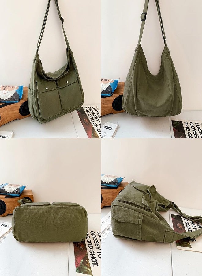Collsants Messenger Bag Hobo Crossbody Bags for Women Canvas Bag Crossbody Tote Bag Shoulder Bag - Image 2