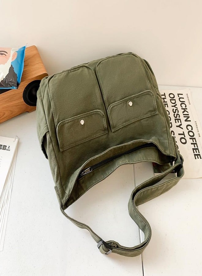 Collsants Messenger Bag Hobo Crossbody Bags for Women Canvas Bag Crossbody Tote Bag Shoulder Bag - Image 3