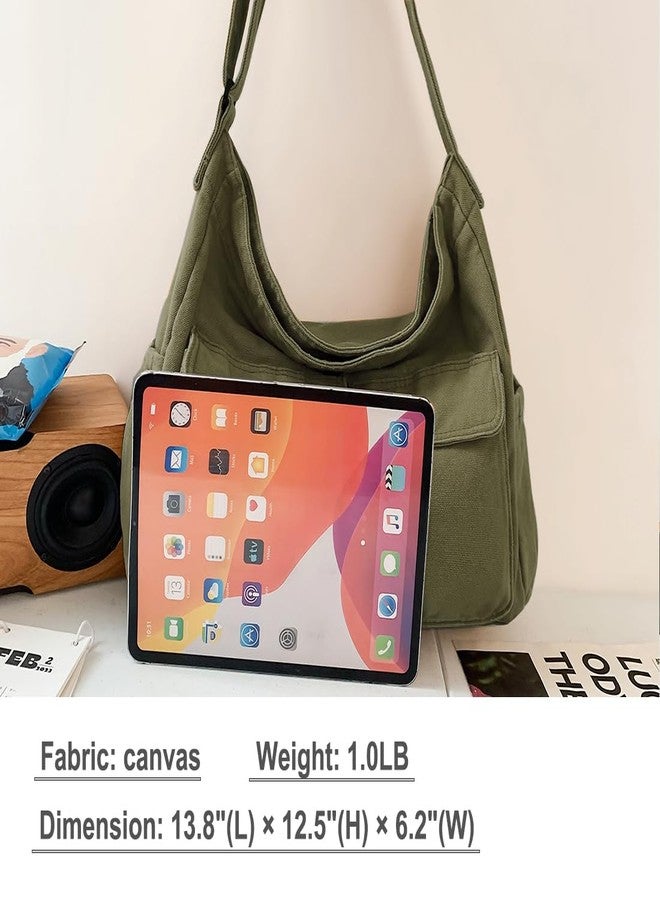 Collsants Messenger Bag Hobo Crossbody Bags for Women Canvas Bag Crossbody Tote Bag Shoulder Bag - Image 4