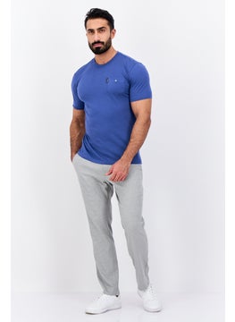 Ben Sherman Men Crew Neck Short Sleeve Brand Logo T-Shirt, Sage Blue  - Image 4