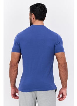 Ben Sherman Men Crew Neck Short Sleeve Brand Logo T-Shirt, Sage Blue  - Image 3