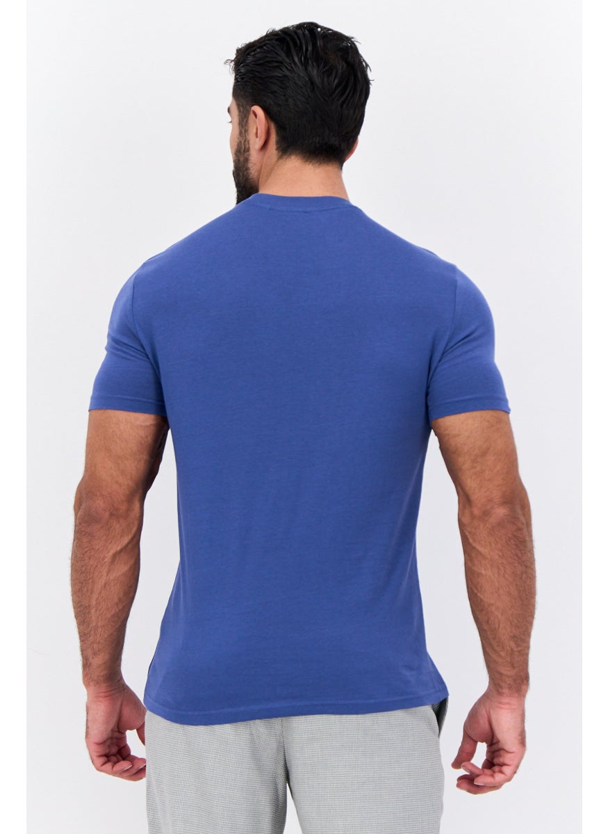 Ben Sherman - Men Crew Neck Short Sleeve Brand Logo T-Shirt, Sage Blue - Image 1
