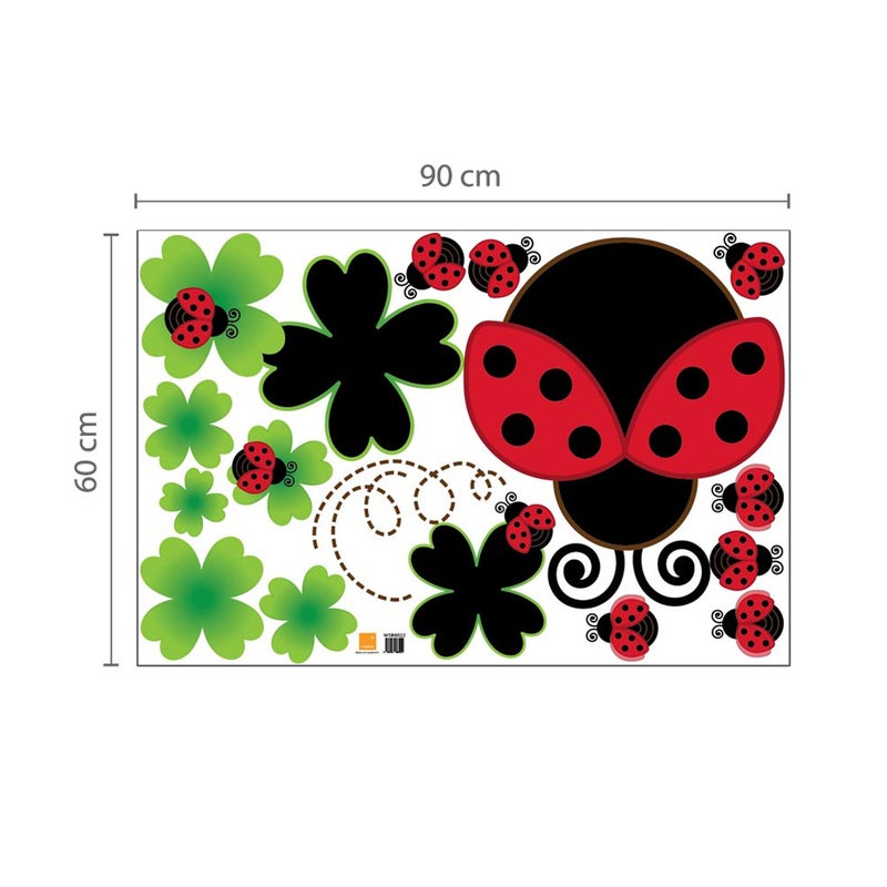 WALPLUS Removable Wall Stickers Blackboard  Lady Bird  Blackboard  Mushroom Nursery Kids Room 210Cm X 180Cm Multi  Colour - Image 5