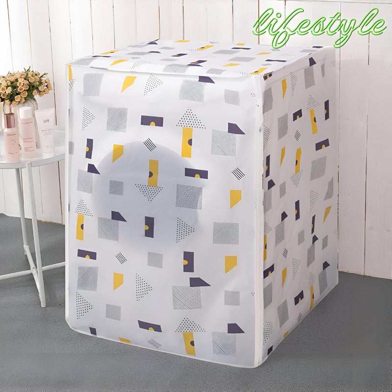 Generic Washing Machine Cover Waterproof Modern Design Assorted Colors Protects from Moisture and Dirt Ensuring Elegant Appearance in Home Spaces - Image 1