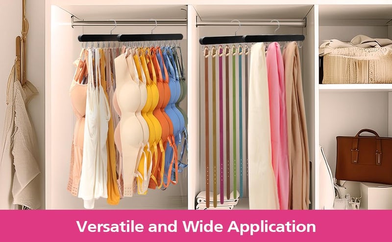 Fertoriy Bra Organizer for Closet Organization, Tank Top Hanger, Bra Hanger 20 Hooks Capacity, Foldable for Closet Organizer and Storage (2) - Image 3