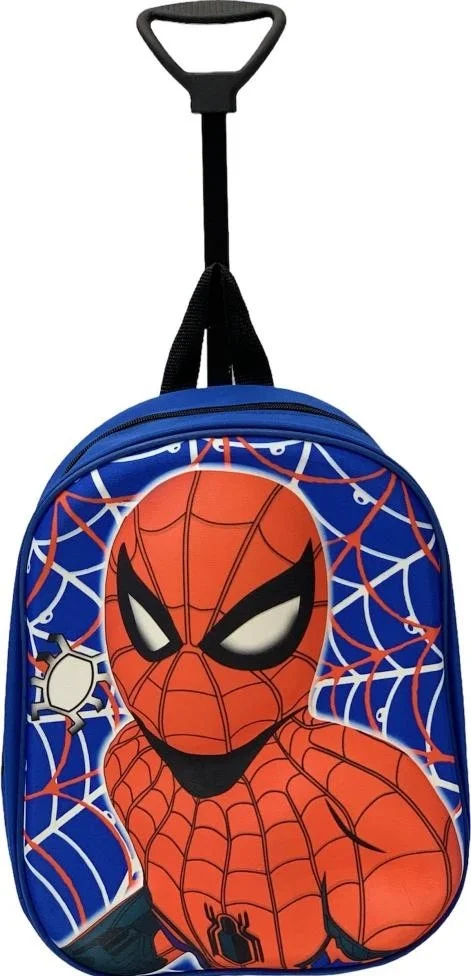 دي زي سي كوزنلر أفم Dzc Cousins ​​Avm Kindergarten Nursery Children's Suitcase Backpack with Rickshaw Spiderman Wheels