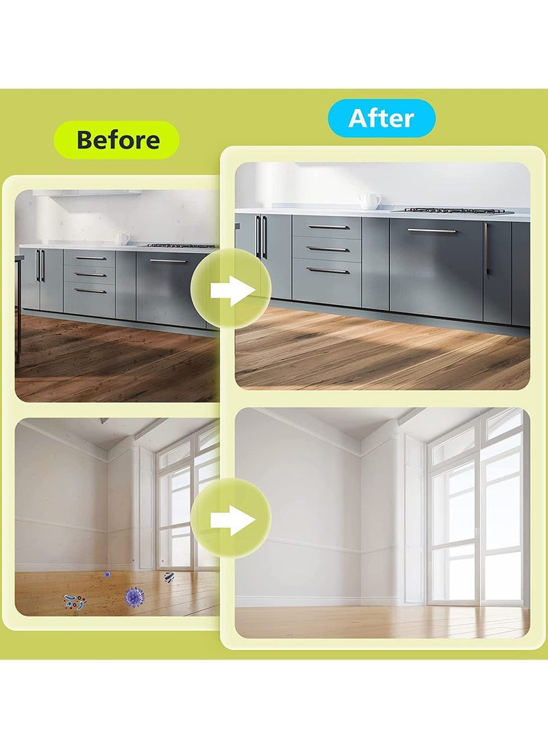 APPTRIN 60 Sheets Floor Cleaner Dissolvable Cleaning Agent Sheets Multi Surface Cleaner Eco-Friendly Mopping Concentrated Cleaning Slice Use On Hardwood Floor Laminate Ceramic Tile Linoleum Vinyl Bamboo - Image 2