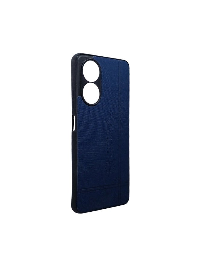 Phone Back Cover leather for Oppo A58 4G navy - Image 2