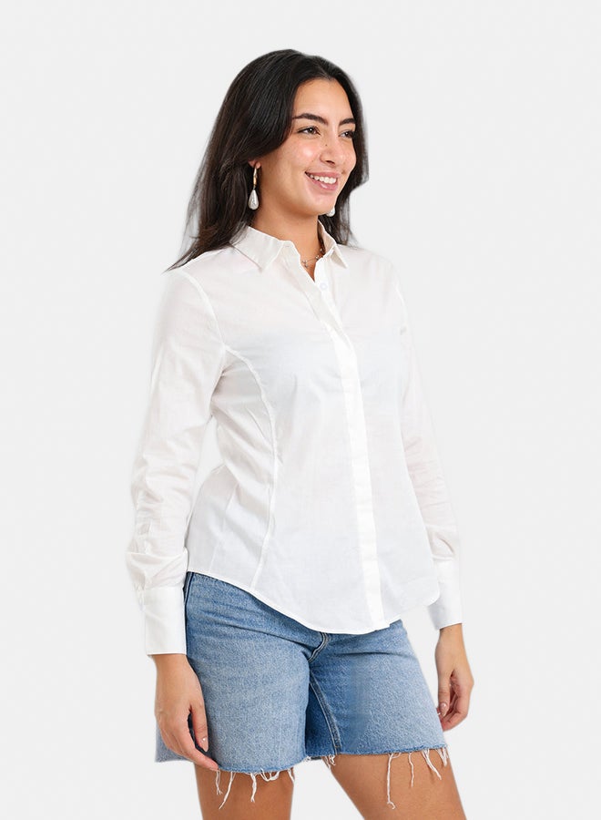 Carina Asymmetrical Hem Shirt - Image 2
