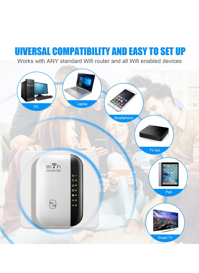 RATSAW - WiFi Extender Network Range Assistant Up to 5000sq ft and 40 Devices WiFi Range Extender Wireless Internet Repeater Long Range Amplifier with Ethernet Port - Image 1