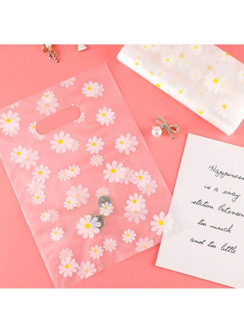 توزيعات العيد 20 قطعة من اكياس شفافة متينة  للهدايا والتوزيعات مزينة بالورود قابلة لاعادة الاستخدام - Image 2