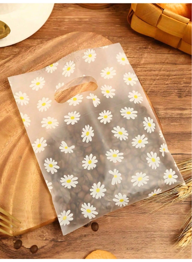 توزيعات العيد 20 قطعة من اكياس شفافة متينة  للهدايا والتوزيعات مزينة بالورود قابلة لاعادة الاستخدام - Image 3