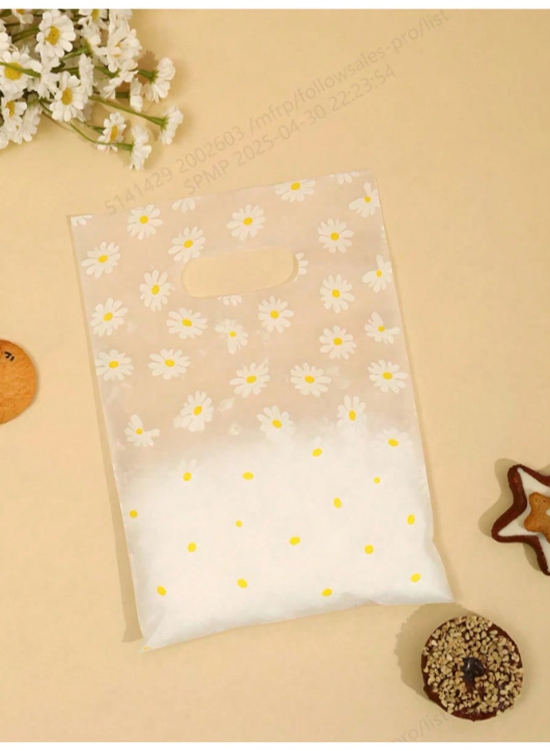 توزيعات العيد 20 قطعة من اكياس شفافة متينة  للهدايا والتوزيعات مزينة بالورود قابلة لاعادة الاستخدام - Image 4