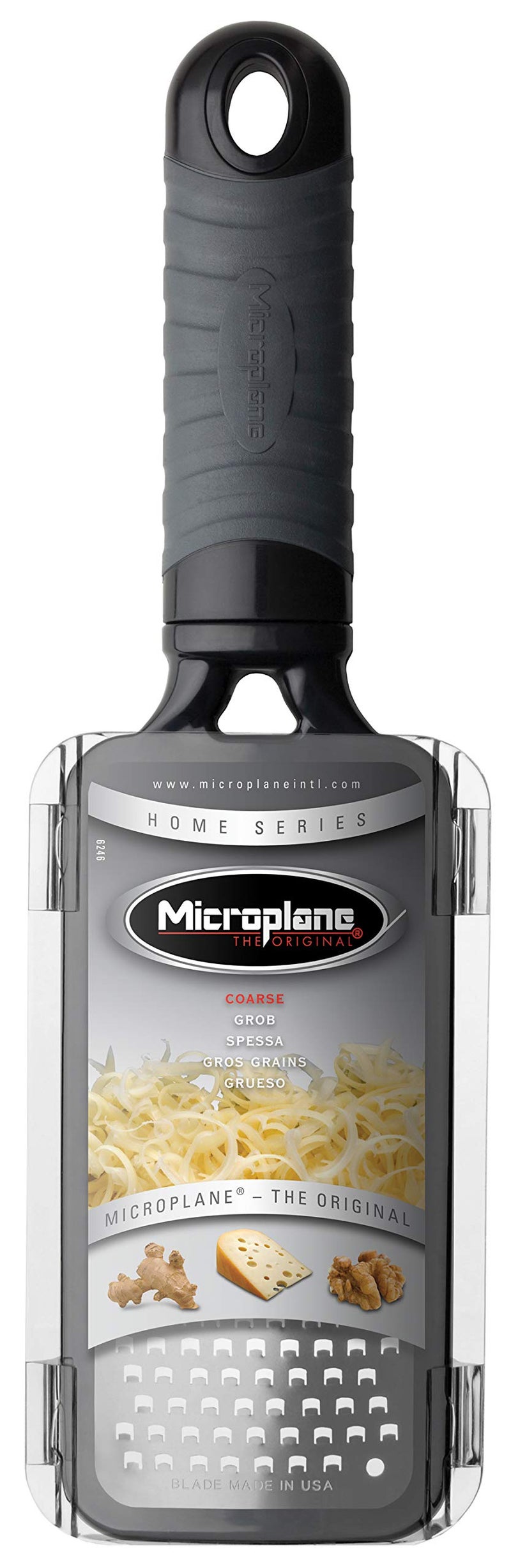 Microplane Home Series Multipurpose Coarse Grater - Easy to Use, Perfect for Everyday Cooking (Black) - Image 2