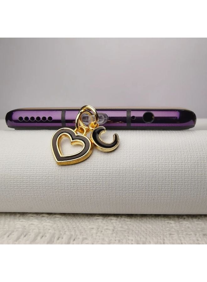 Phone Charging Port Dust Plug Heart Design Compatible with iPhone 5 to 14 - Image 1