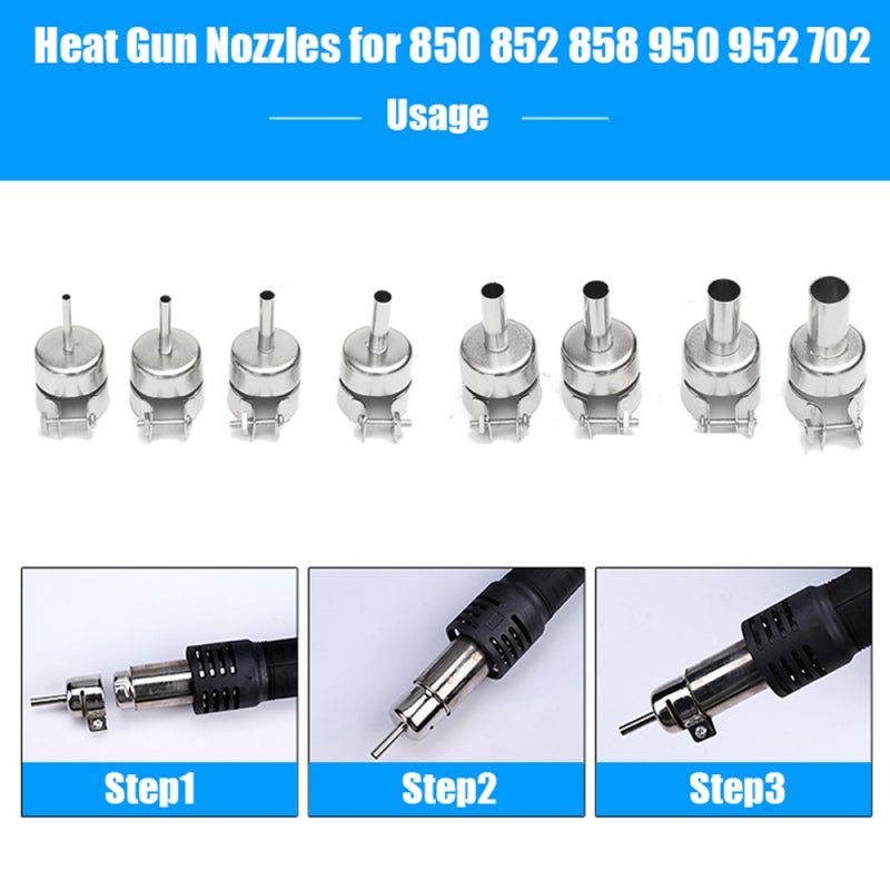 Hot Air Generator Nozzles: 10pcs High Temperature Resistant - Exquisite Workmanship for Long Service Time Easy To Install For Soldering Station - Image 4