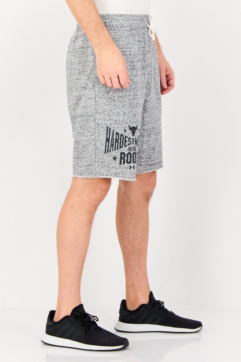 UNDER ARMOUR Dwayne x Under Armour Men Loose Fit Outdoor Shorts, Grey - Image 3