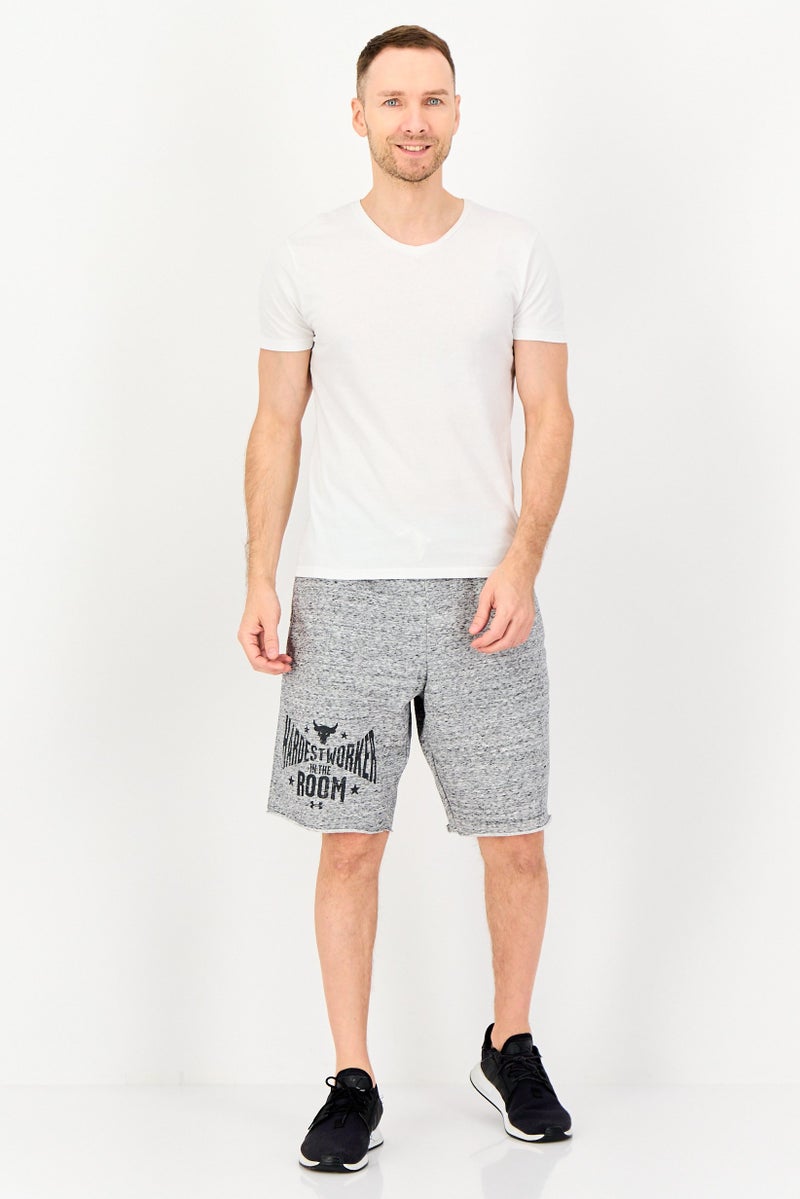 UNDER ARMOUR Dwayne x Under Armour Men Loose Fit Outdoor Shorts, Grey - Image 4