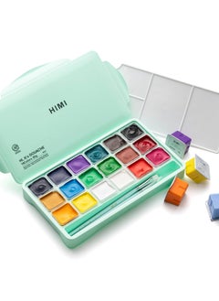 HIMI HIMI MIYA HIMI Gouache Paint Set 18 Colors (30ml/Pc) Paint Set Unique Jelly Cup Design Non Toxic Paints for Artist, Hobby Painters & Kids, Ideal for Canvas Painting for Novelty Gift (Green) 