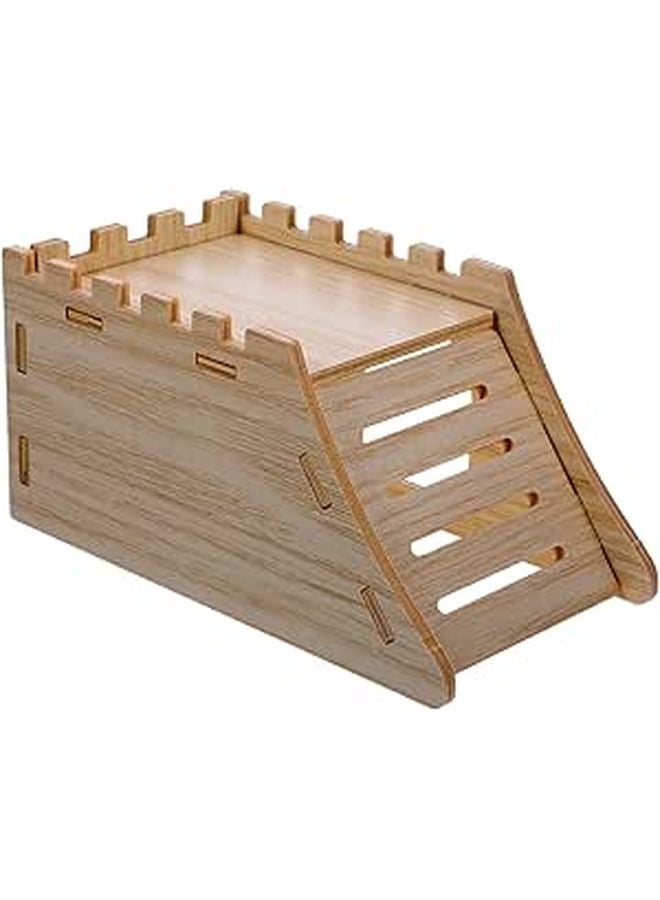 Wooden Hideout House For Guinea Pigs Hamsters Chinchillas Small Animal Maze Toy Hut - Image 1