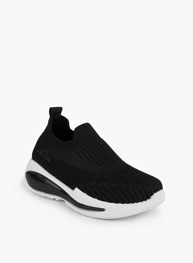 Oaklan by Shoexpress Textured Slip-On Sports Shoes with Pull Tab