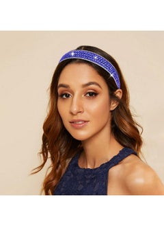 Wecoe Wecoe 4 Pack Rhinestone Headbands Women Girls Fashion Glitter Sparkly Diamond Headbands Flower Girls Back to School Prom Hair Accessories Women Girls Birthday Gift (Silver, Black, Red, Royal Blue)  - Image 2
