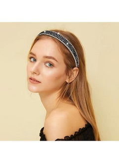 Wecoe Wecoe 4 Pack Rhinestone Headbands Women Girls Fashion Glitter Sparkly Diamond Headbands Flower Girls Back to School Prom Hair Accessories Women Girls Birthday Gift (Silver, Black, Red, Royal Blue)  - Image 3