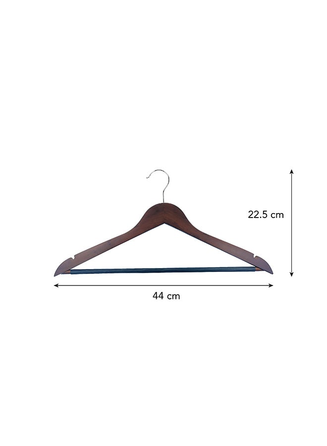 Noon East 10 Piece Wooden Suit Hangers with Non-Slip Pants and Smooth Finish Solid Wood Coat Hanger, 360 Degree Swivel Hook & Precisely Cut Notches for Camisole, Jacket, Pant, Dress Clothes, Vintage 44x22.5cm - Image 2