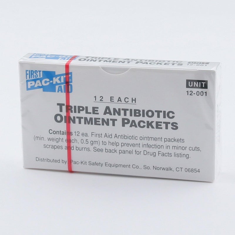 Forestry Suppliers First Aid Refill Triple Antibiotic Ointment Box of 12 05g Packets