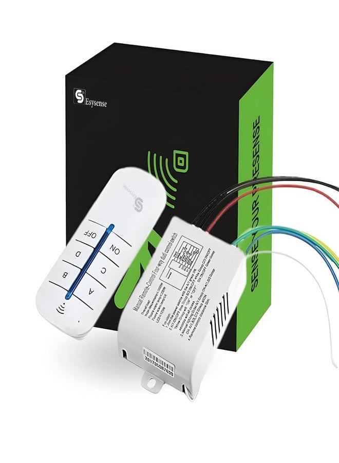 ESYSENSE 4-Way Digital RF Remote Control Switch | Wireless Light 220V-270V | Remote Operated Wall Mounted Lighting Switch for Home, Hallway, Staircase and Office Use ESY-TC35 ESYSENSE - Image 1
