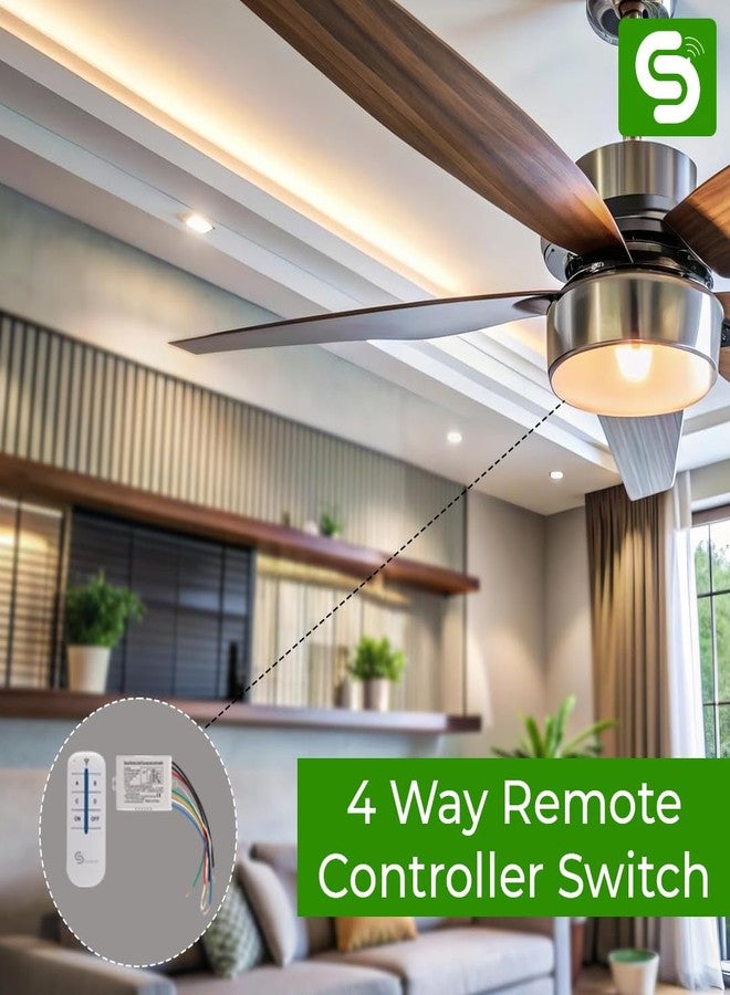 ESYSENSE 4-Way Digital RF Remote Control Switch | Wireless Light 220V-270V | Remote Operated Wall Mounted Lighting Switch for Home, Hallway, Staircase and Office Use ESY-TC35 ESYSENSE - Image 4