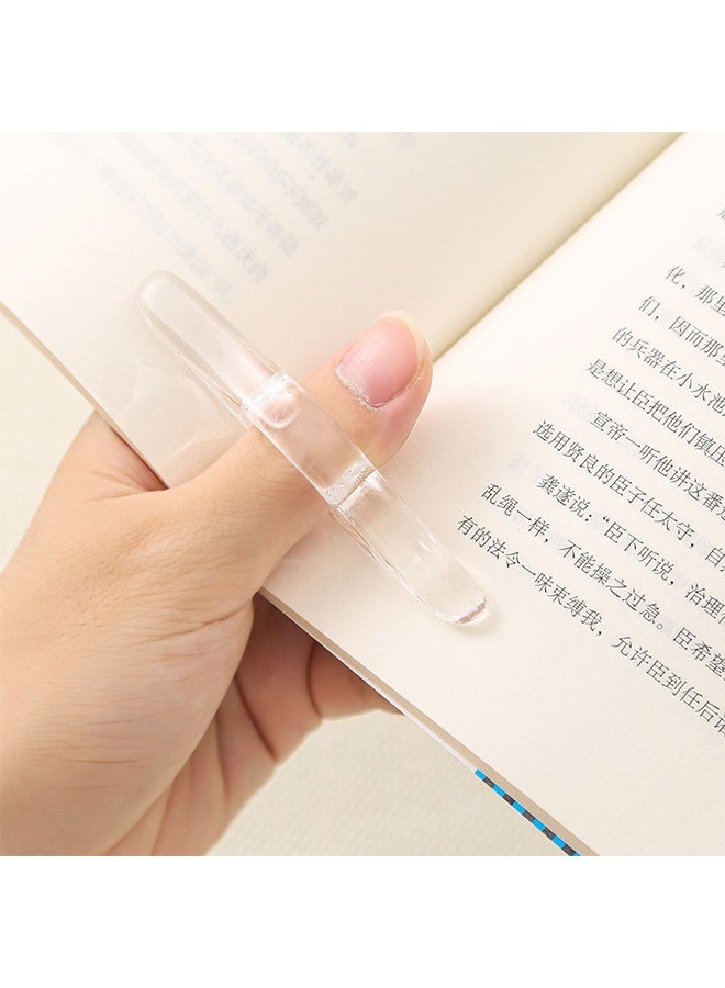 حامل صفحات الكتب للقراءة، موزع أكريليك شفاف مع حلقة للإبهام أو الأصابع، إشارة مرجعية للقارئ النشط، صغير الحجم وسهل الحمل للكتب ذات الغلاف الورقي أو الغلاف الصلب - Image 4