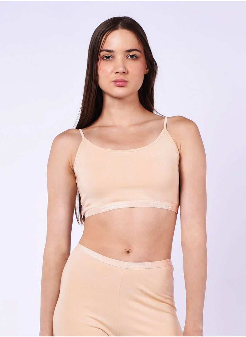 COMODO strap sport bra beige Egypt cotton100%  - Image 1