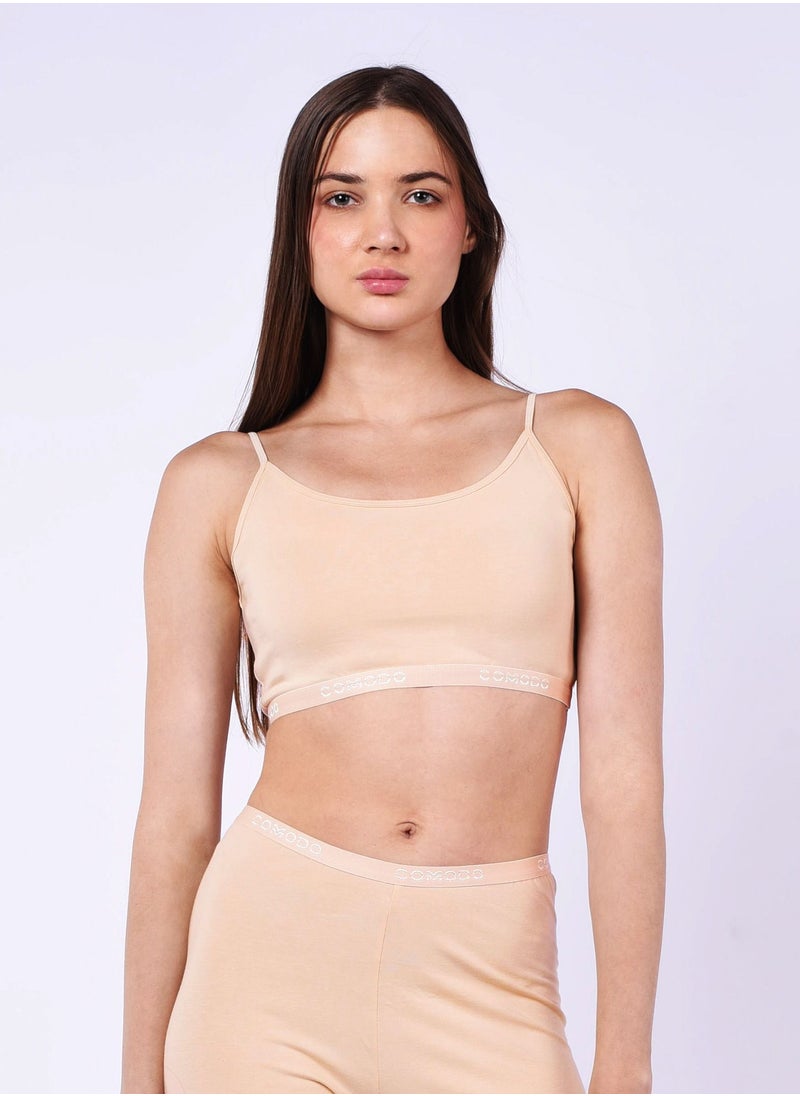 COMODO strap sport bra beige Egypt cotton100%  - Image 2