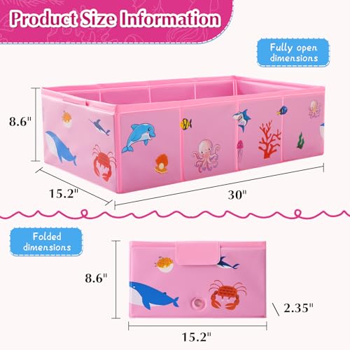 Tohetsuzp Collapsible Baby Bathtub, Portable Foldable Travel Baby Bath for Infant Toddler, Converts Shower to Tub, No Assembly Folds Flat for Storage, 6M-5 Years, Pink - Image 4