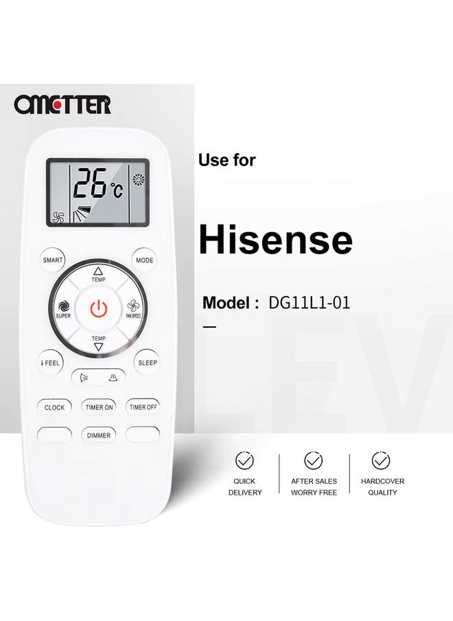 OMETTER - for Hisense York DG11L1-03 DG11L1-01 DG11L1-04 Air Conditioning Remote Control Dropship - Image 1