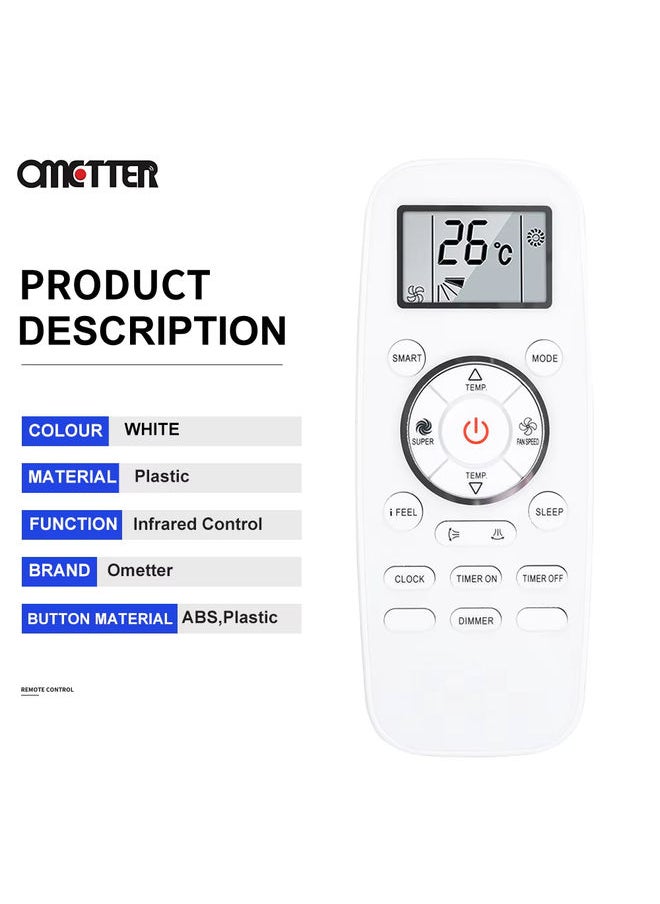 OMETTER - for Hisense York DG11L1-03 DG11L1-01 DG11L1-04 Air Conditioning Remote Control Dropship - Image 1
